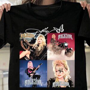 Dolly Parton Rockstar Fan Cotton Gift T-Shirt 73